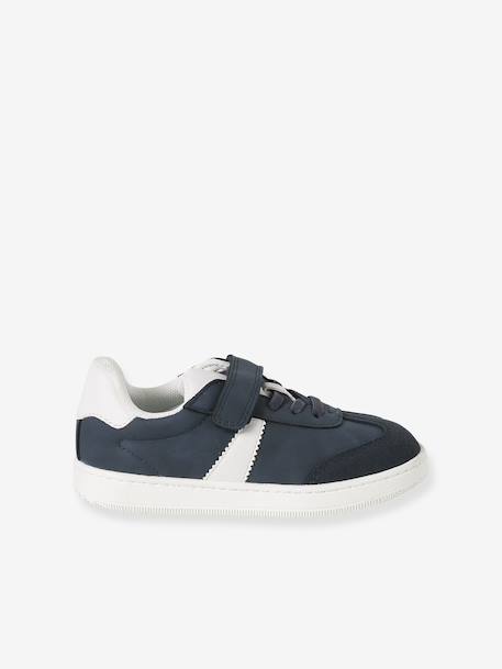 Baskets enfant garçon synthétique à scratchs et lacets élastiqués marine 6 - vertbaudet enfant 