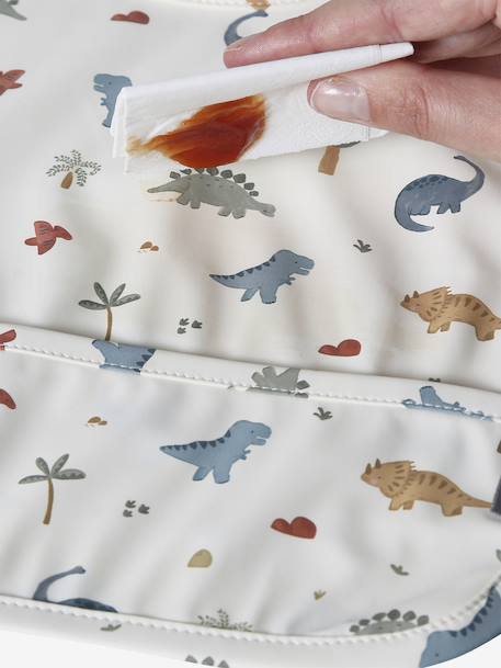 Bavoir rond plastifié Minisaurus+Oies 5 - vertbaudet enfant 