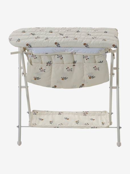 Table à langer 2 en 1 pour poupon en métal RETRO FLOWER écru 7 - vertbaudet enfant 