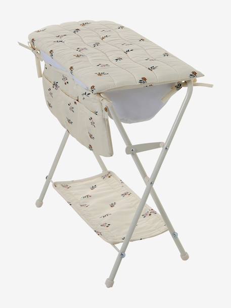 Table à langer 2 en 1 pour poupon en métal RETRO FLOWER écru 4 - vertbaudet enfant 