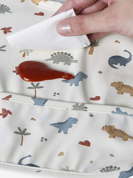 Bavoir rond plastifié Minisaurus+Oies 4 - vertbaudet enfant 