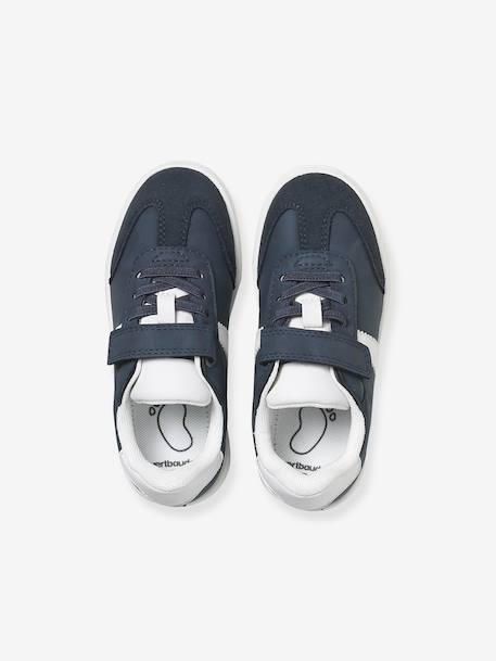 Baskets enfant garçon synthétique à scratchs et lacets élastiqués marine 5 - vertbaudet enfant 