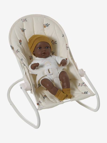 Transat en métal pour poupon RETRO FLOWER écru 3 - vertbaudet enfant 