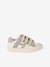 Baskets enfant fille cuir à scratchs blanc imprimé+écru+lot blanc 10 - vertbaudet enfant 