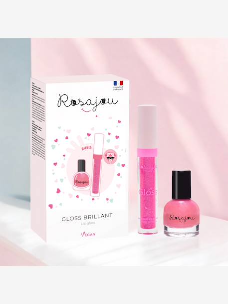 Coffret DUO Gloss et vernis rose+rose poudré 1 - vertbaudet enfant 