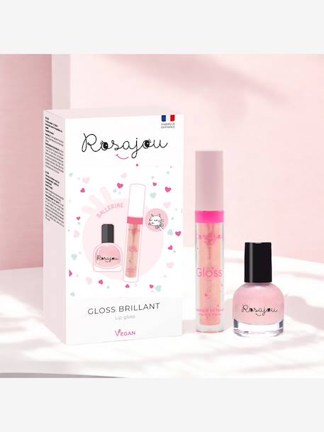 Coffret DUO Gloss et vernis rose+rose poudré 2 - vertbaudet enfant 