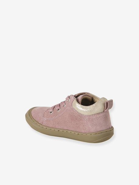 Chaussures premiers pas bébé lacets fuchsia+marron+rose 14 - vertbaudet enfant 