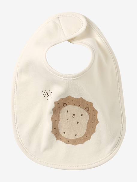 Lot 7 bavoirs naissance en coton bio* Hérisson+Hérissons+Oies+Tanzanie+vert d'eau 15 - vertbaudet enfant 