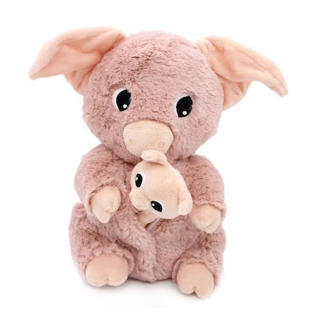 Peluche cochon maman et son bébé rose Rose 2 - vertbaudet enfant 