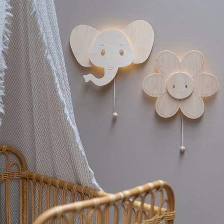 Applique murale en bois wonder fleur Marron 3 - vertbaudet enfant 