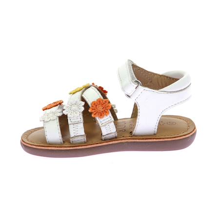 Sandales bébé mo cloflore Blanc+Or clair 4 - vertbaudet enfant 