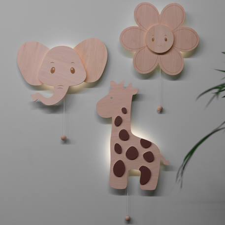 Applique murale en bois wonder eléphant Marron 4 - vertbaudet enfant 