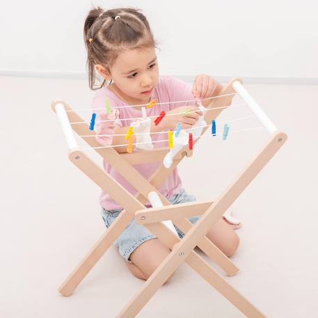 Étendoir à linge en bois Beige 4 - vertbaudet enfant 