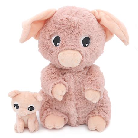 Peluche cochon maman et son bébé rose Rose 1 - vertbaudet enfant 
