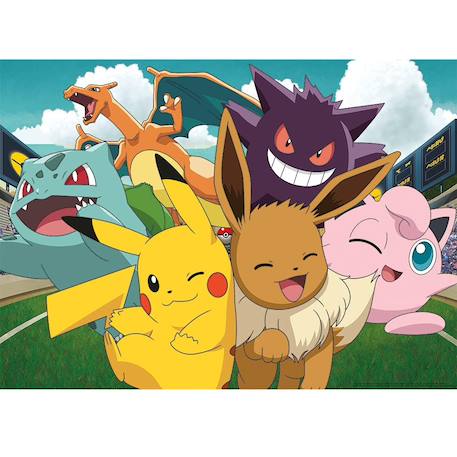 Puzzle pikachu et les pokémon 100 pcs Blanc 2 - vertbaudet enfant 