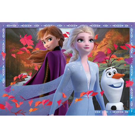 Puzzle disney la reine des neiges 2x24 pcs Bleu 2 - vertbaudet enfant 