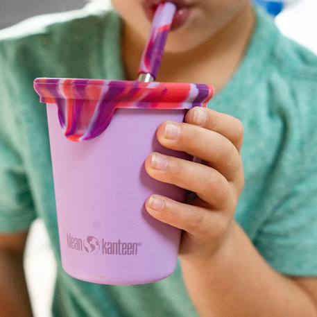 Gobelet en inox 296 ml avec couvercle à paille Bleu+Multi-coloured+Violet 6 - vertbaudet enfant 