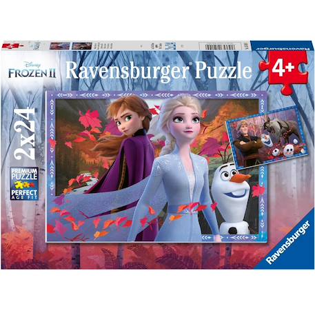 Puzzle disney la reine des neiges 2x24 pcs Bleu 1 - vertbaudet enfant 