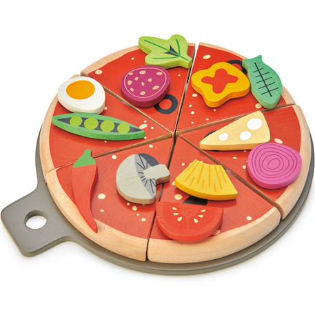 Pizza Rouge, vert, beige 1 - vertbaudet enfant 