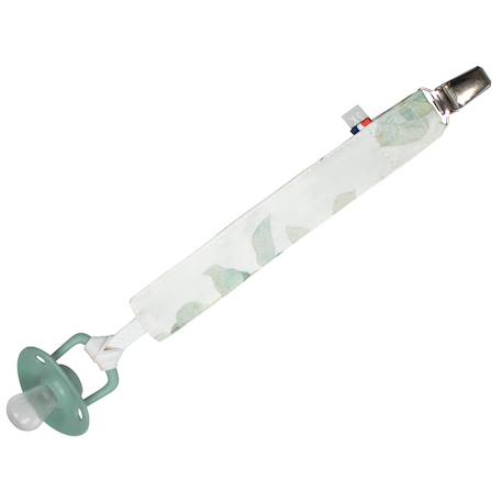 Attache tétine  en coton eucalyptus Eucalyptus, vert, gris 1 - vertbaudet enfant 