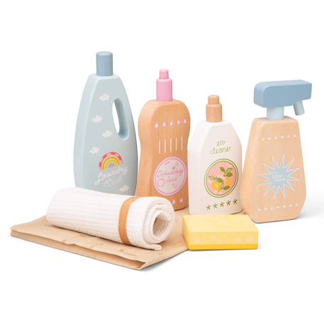 Set de produits ménagers en bois Beige 2 - vertbaudet enfant 