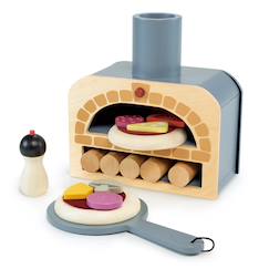 Jouet-Jeux d'imitation-Four à pizza en bois