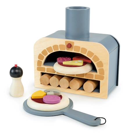 Four à pizza en bois Beige, rouge, rose 1 - vertbaudet enfant 