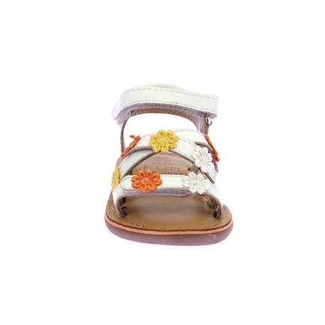 Sandales bébé mo cloflore Blanc+Or clair 5 - vertbaudet enfant 