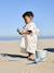 Poncho de bain / plage bébé personnalisable, avec coton recyclé blanc imprimé+rose imprimé 2 - vertbaudet enfant 