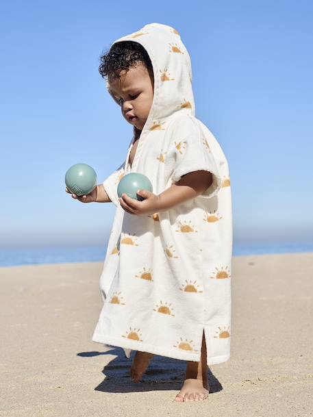 Bébé-Poncho de bain / plage bébé personnalisable, avec coton recyclé