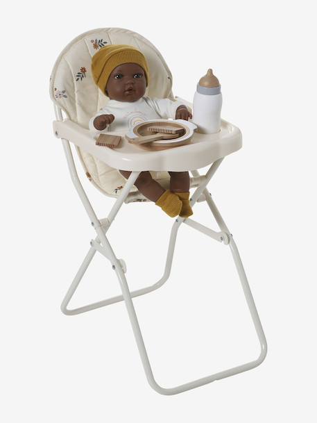 Chaise haute pour poupon RETRO FLOWER écru 4 - vertbaudet enfant 