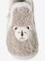 Chaussons textile moutonné bébé fabriqués en France beige 7 - vertbaudet enfant 