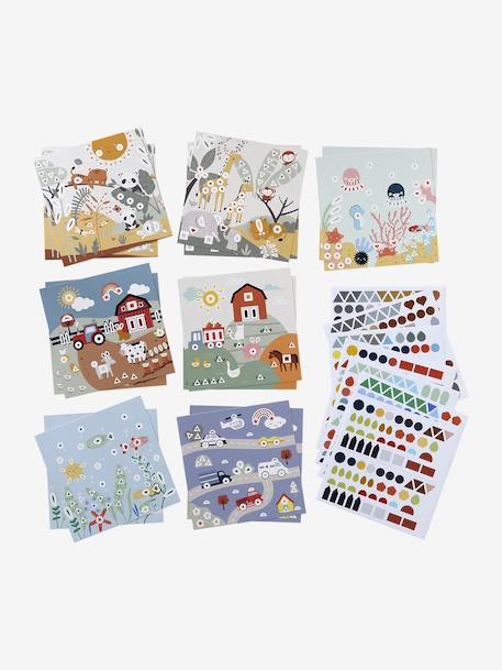 Coffret de gommettes géométriques multicolore 2 - vertbaudet enfant 