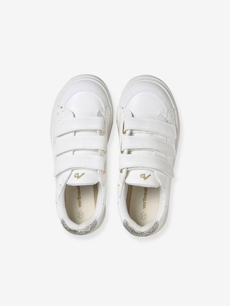 Baskets enfant fille synthétique à scratchs blanc imprimé 4 - vertbaudet enfant 