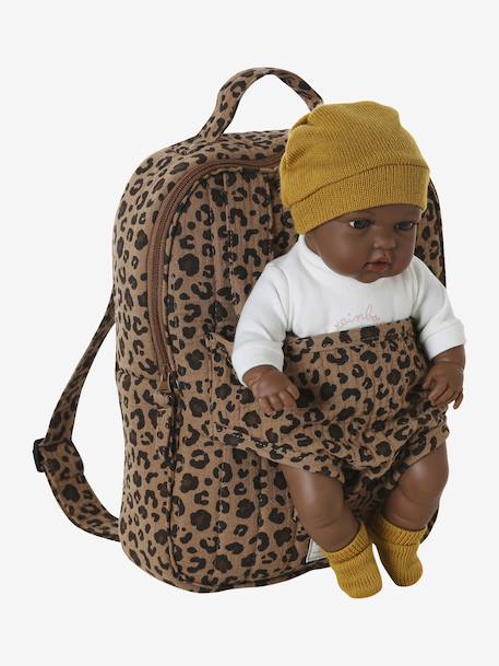 Sac à dos fille porte-poupon léopard Vertbaudet et Envie de fraise marron 2 - vertbaudet enfant 