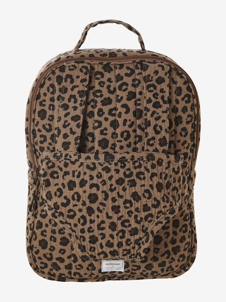 Sac à dos fille porte-poupon léopard Vertbaudet et Envie de fraise marron 1 - vertbaudet enfant 