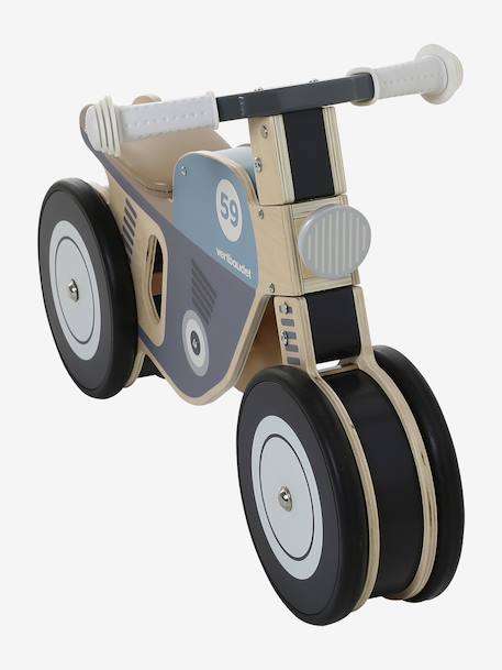 Porteur moto en bois FSC® bleu 5 - vertbaudet enfant 