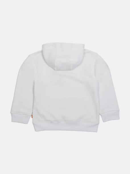 Sweat à capuche Blanc+Bleu foncé 2 - vertbaudet enfant 