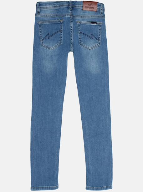 Jean slim enfant Bleu+Bleu clair 4 - vertbaudet enfant 
