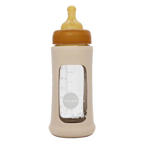 Biberon en verre avec housse de protection - sand - 250 ml Beige 1 - vertbaudet enfant 