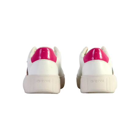 Baskets basses  à lacets Blanc+Blanc - Rose+Blanc fushia+Noir or clair 10 - vertbaudet enfant 