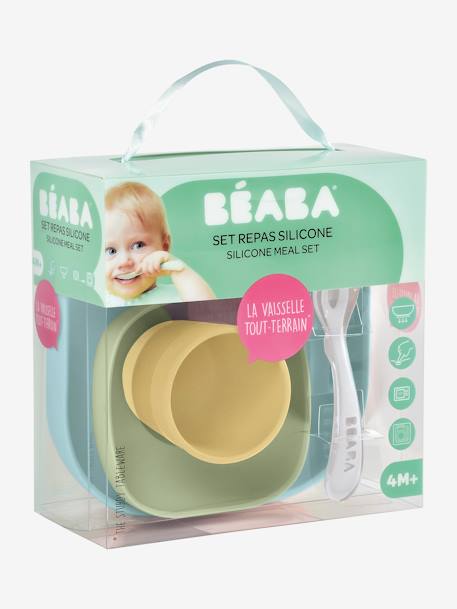 Set vaisselle 4 pièces silicone bleu+bleu+EUCALYPTUS+jaune+jungle+NIGHT BLUE+rose+terracotta+vert sauge 21 - vertbaudet enfant 