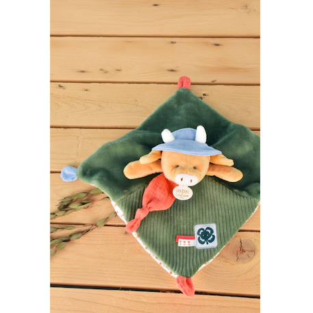 Doudou plat aneth la vache 27 cm Vert 3 - vertbaudet enfant 