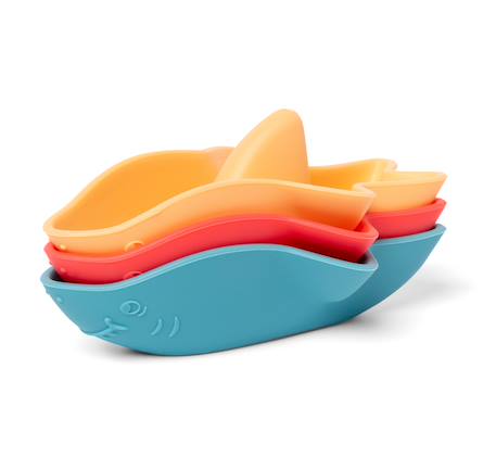 Jouets de bain en silicone requins Orange 1 - vertbaudet enfant 