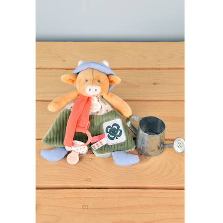 Doudou attache-sucette vache aneth 19 cm Vert 3 - vertbaudet enfant 