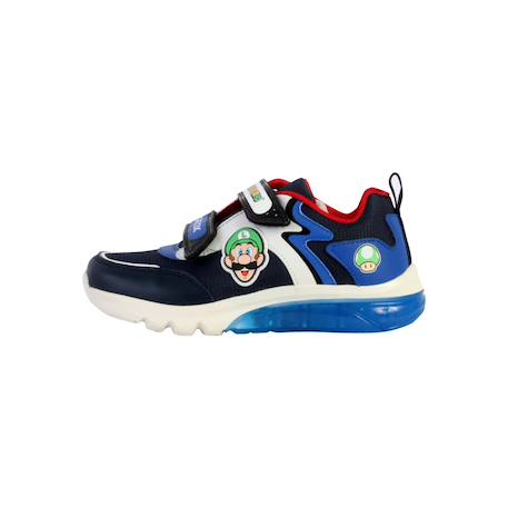 Baskets basses  à scratch Mario Navy royal+Noir orange 2 - vertbaudet enfant 
