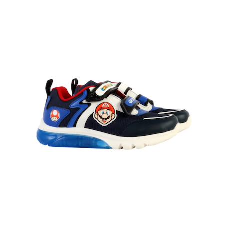 Baskets basses  à scratch Mario Navy royal+Noir orange 3 - vertbaudet enfant 