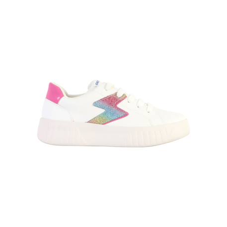 Baskets basses  à lacets Blanc+Blanc - Rose+Blanc fushia+Noir or clair 7 - vertbaudet enfant 