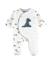 Pyjama dinosaure en velours Blanc 1 - vertbaudet enfant 