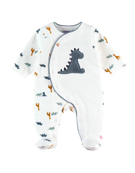 Bébé-Pyjama dinosaure en velours